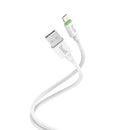 BUDI - 1m/3ft USB-A to Lightning Charge/Sync Cable - 2.4A Fast Charge Charging Durable Plug Electronic Cellphone Smartphone Charger Mobile - White