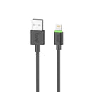 BUDI - 1m/3ft USB-A to Lightning Charge/Sync Cable - 2.4A Fast Charge Charging Durable Plug Electronic Cellphone Smartphone Charger Mobile