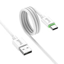 BUDI - 1m/3ft USB-A to USB-C Charge/Sync Cable - 2.4A Fast Charge Charging Durable Plug Electronic Cellphone Smartphone Charger Mobile