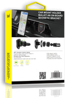 Budi Magnetic Car Phone Mount - 360° Rotating On-Board Holder with Strong Bullet Design - Convenient and Secure Driving Solution