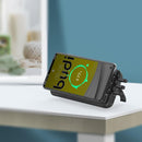 Budi - 10000mAh Wireless Power bank with 3 integrated cables and 2 cable inputs Accessories - Suction cups to attach to the device - Phone Stand - Charging Charger Micro Mobile Portable USB Smartphone